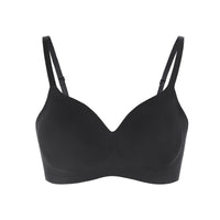 Shop Lily Everyday Comfort Push Up Bra in black, wireless push-up bra – product shot on a plain background