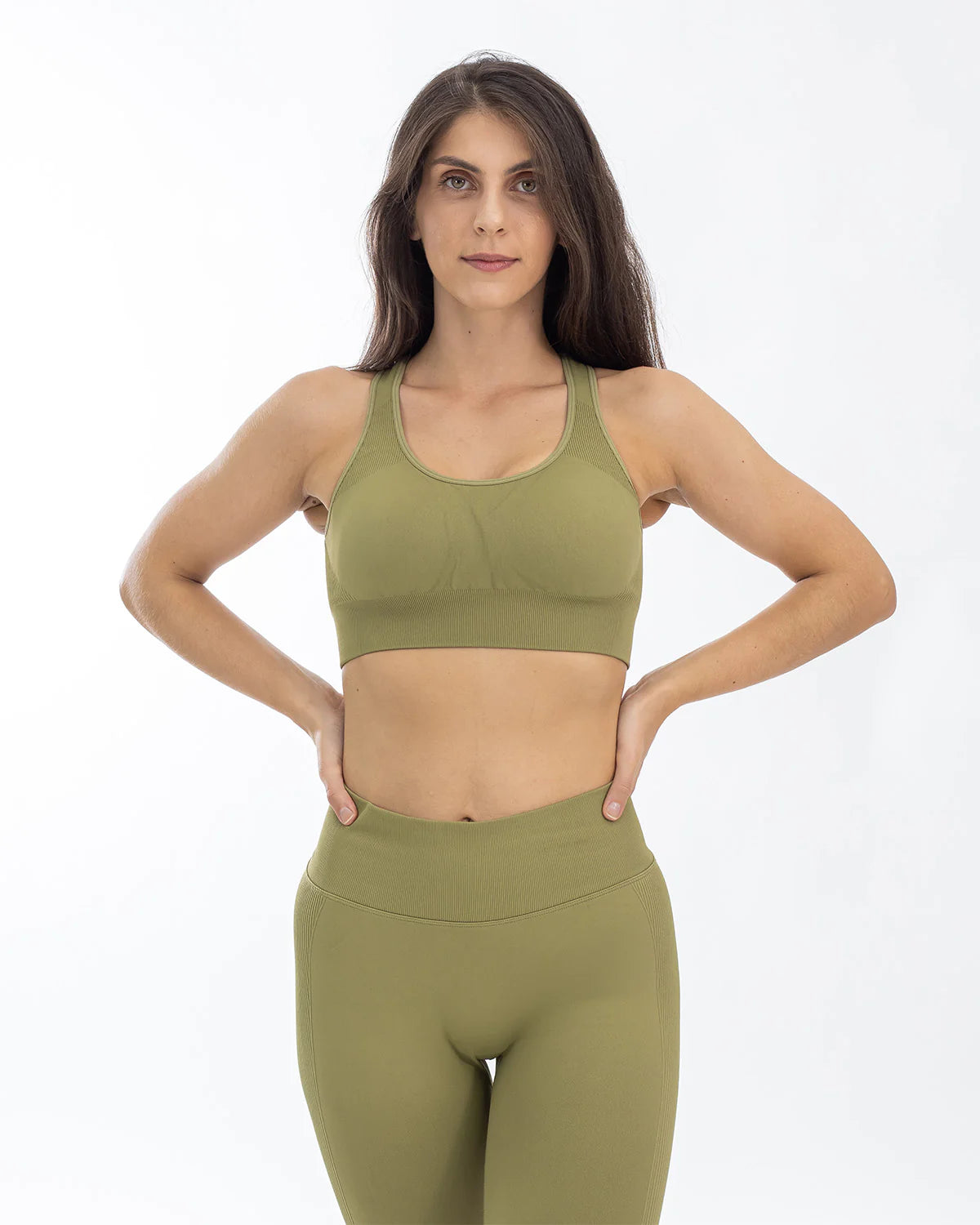 Boost+ Open Back Sports Bra - Green