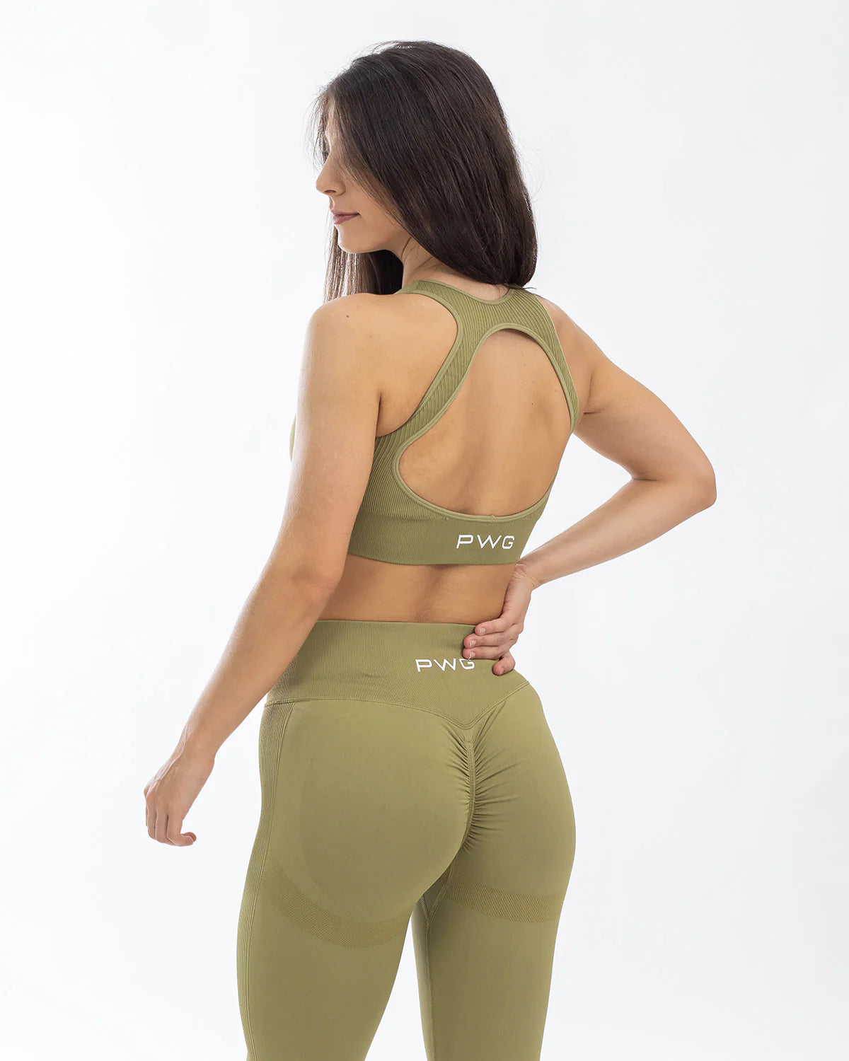 Boost+ Open Back Sports Bra - Green
