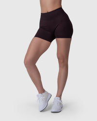 Shop Lily Form Sculpting Shorts in mocha, high-waisted sculpting biker shorts – front view
