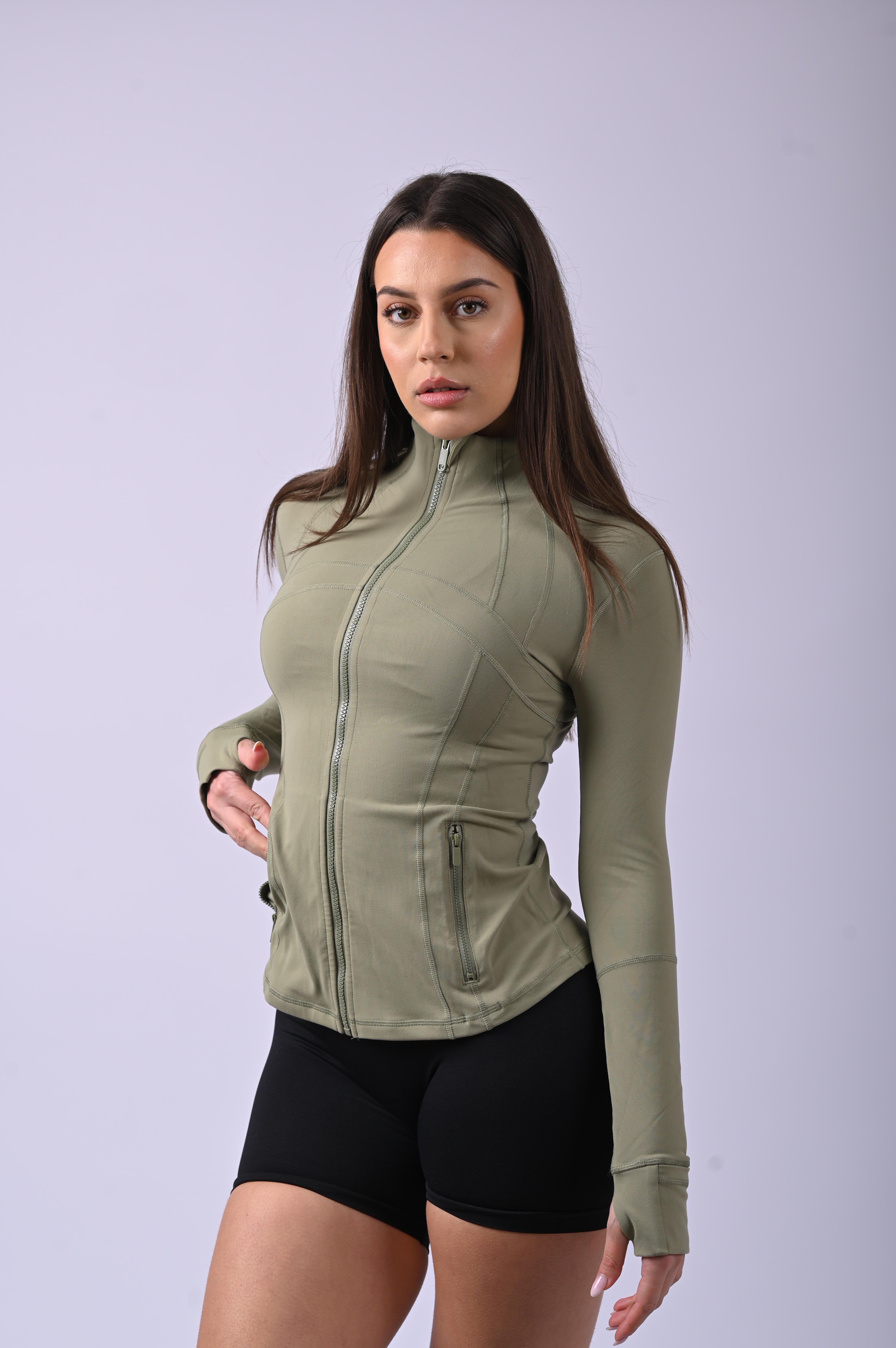Form Long Sleeve Zip Jacket - Green