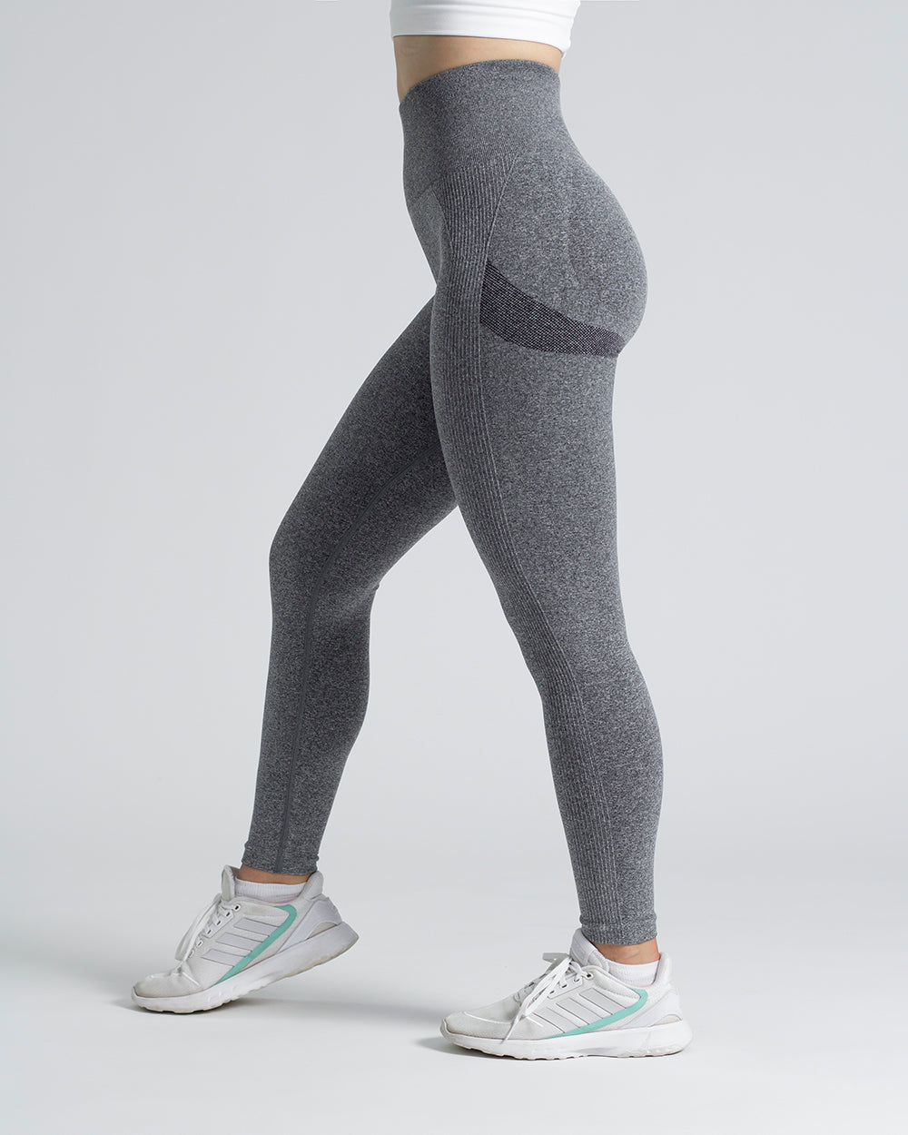 Scrunched Lifting Contour High Waist Leggings - Сиви