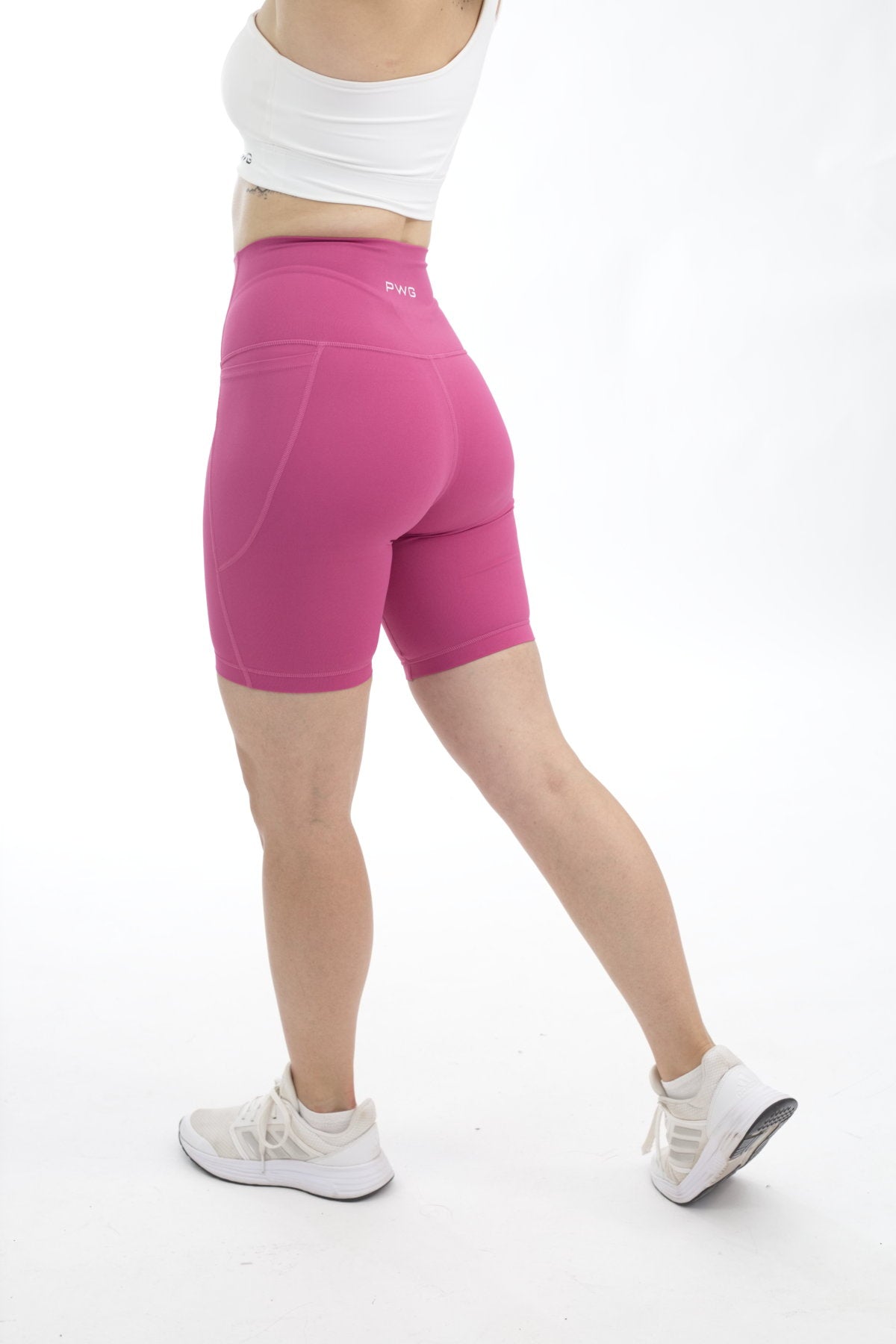 Sense Lux High Waisted Pocket Shorts - Hot Pink
