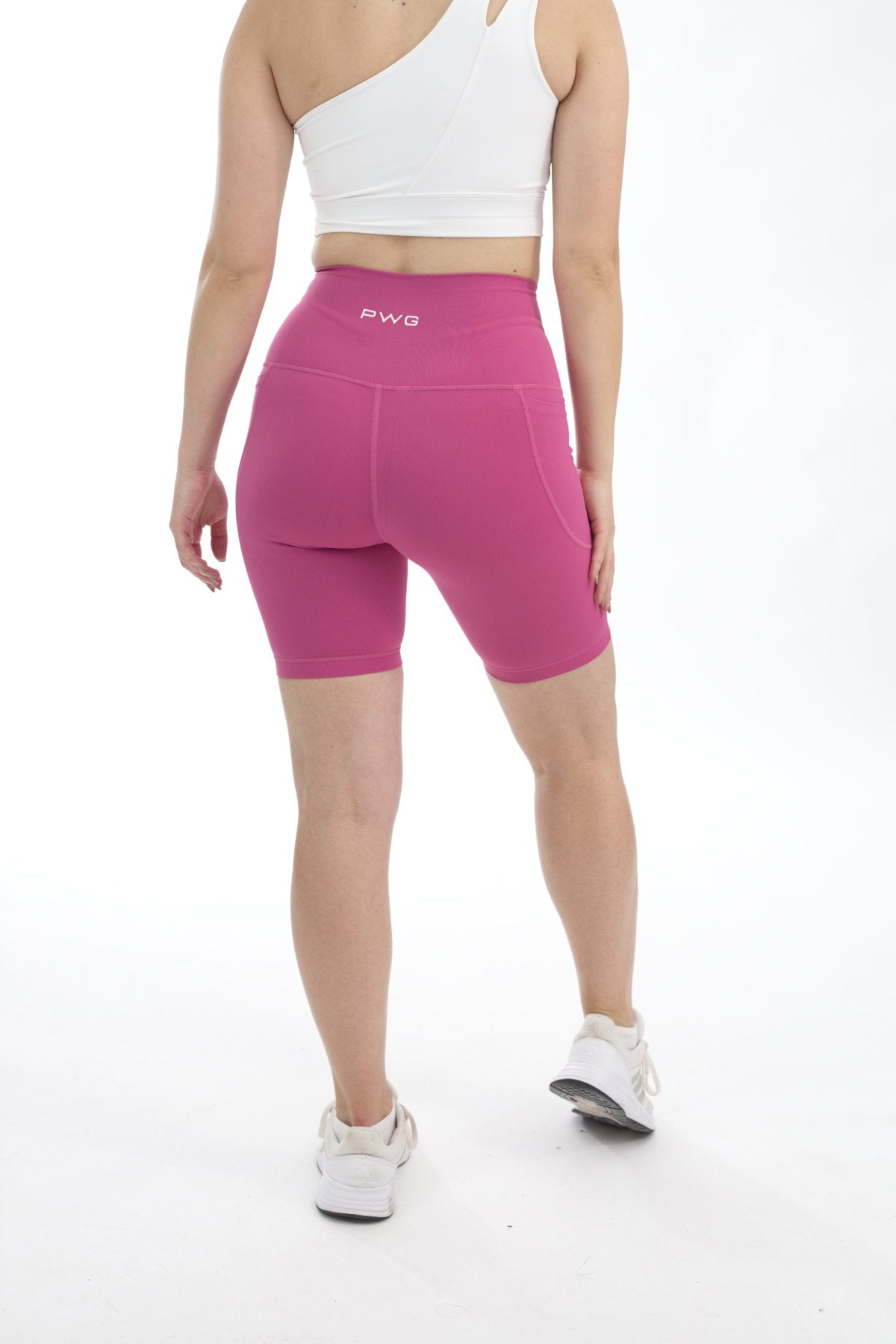 Sense Lux High Waisted Pocket Shorts - Hot Pink