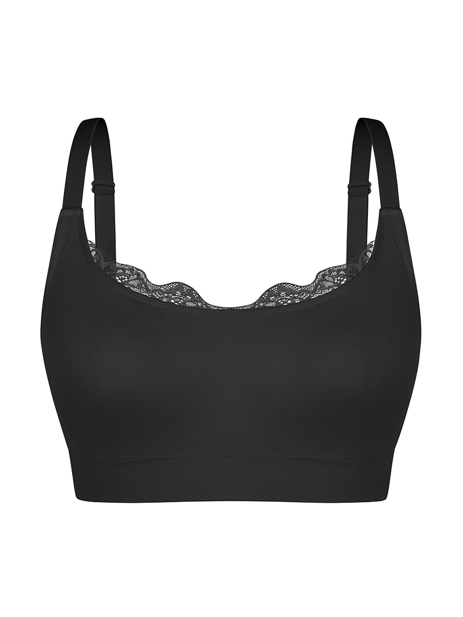 Comfort Lace Bra in black – product shot on a plain background