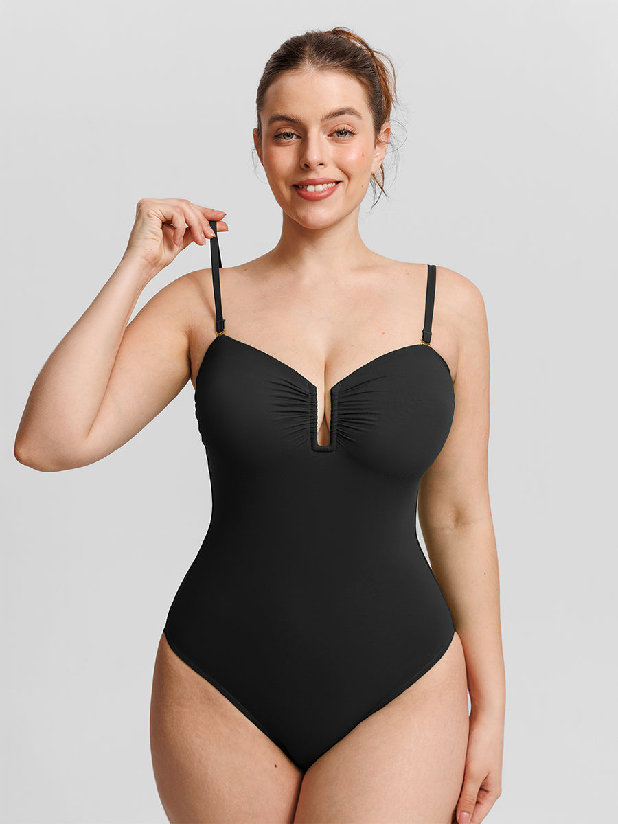 Silhouette One-Piece Swimsuit in black – alternate front view