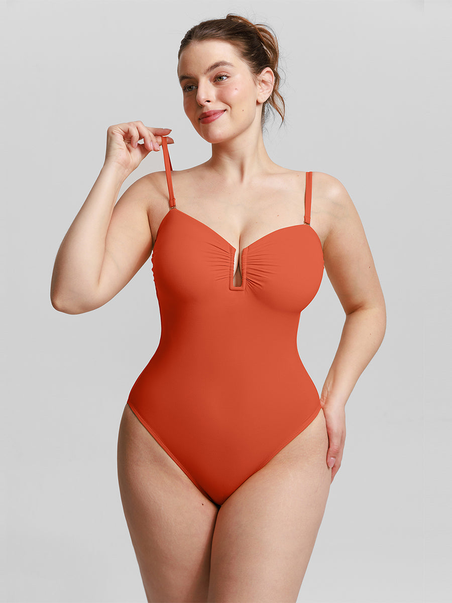 Silhouette One-Piece Swimsuit in red – front view