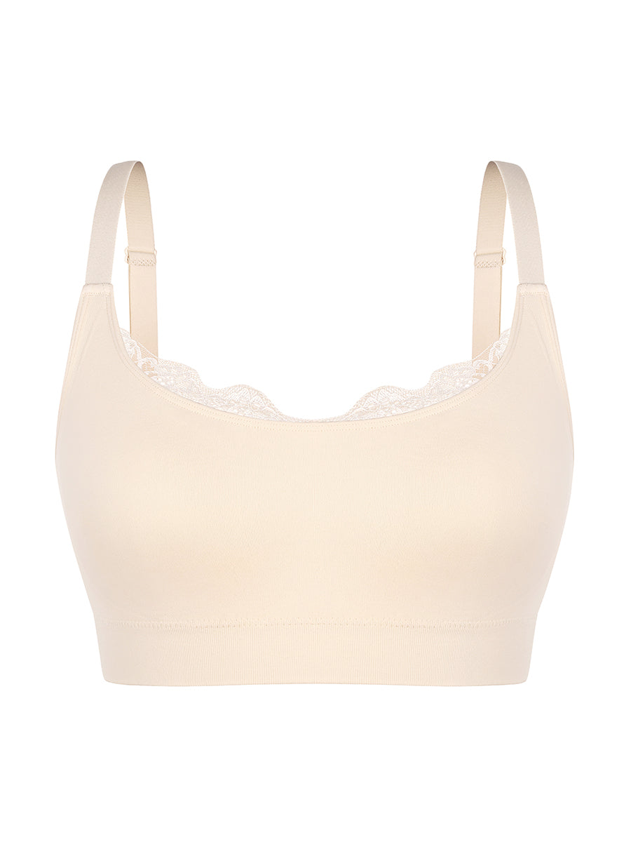 Comfort Lace Bra in nude – product shot on a plain background