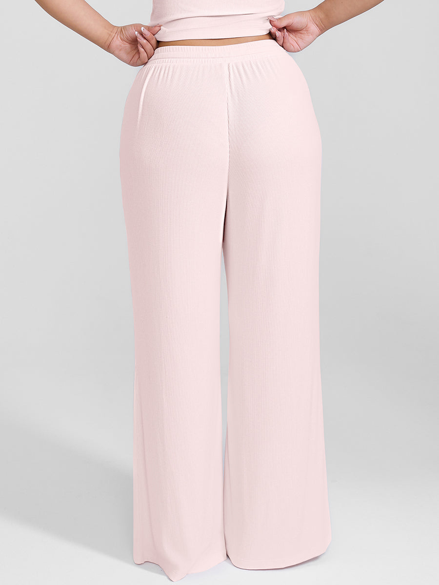 True Comfort Luxe Lounge Pants in pink – alternate front view