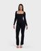 All Day Long Sleeve Flare Jumpsuit - Black