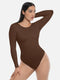 Essential Seamless Long Sleeve Shaping Bodysuit - Brown