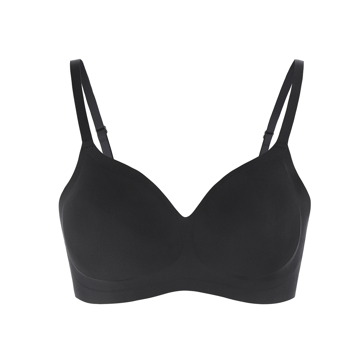 Shop Lily Everyday Comfort Push Up Bra in black, wireless push-up bra – product shot on a plain background