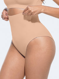 Shop Lily Ultimate Sculpt Shaping Panties in nude, high-waisted tummy-control shaping panties – front view