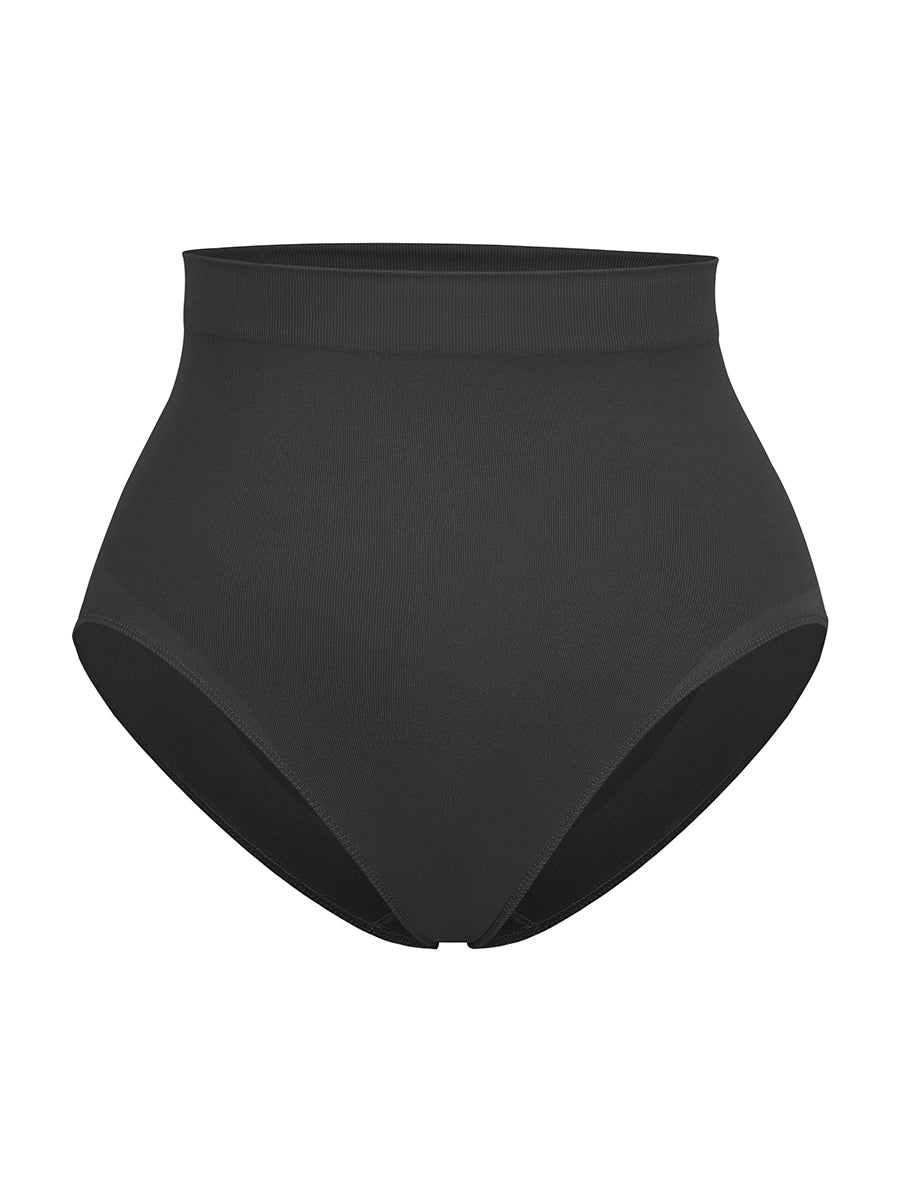 High Waisted Classic Shaping Panties in black – product shot on a plain background