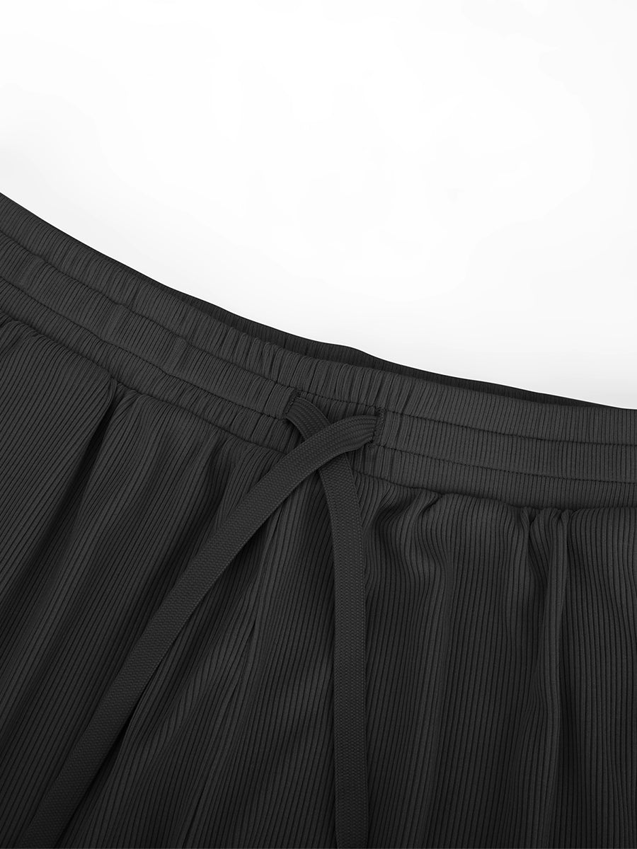 True Comfort Luxe Lounge Pants in black – close-up of the drawstring waistband