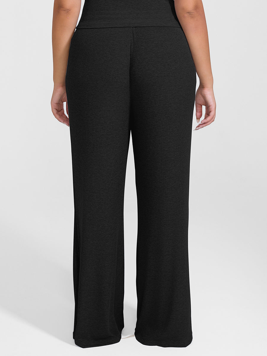 True Comfort Luxe Lounge Pants in black – alternate front view