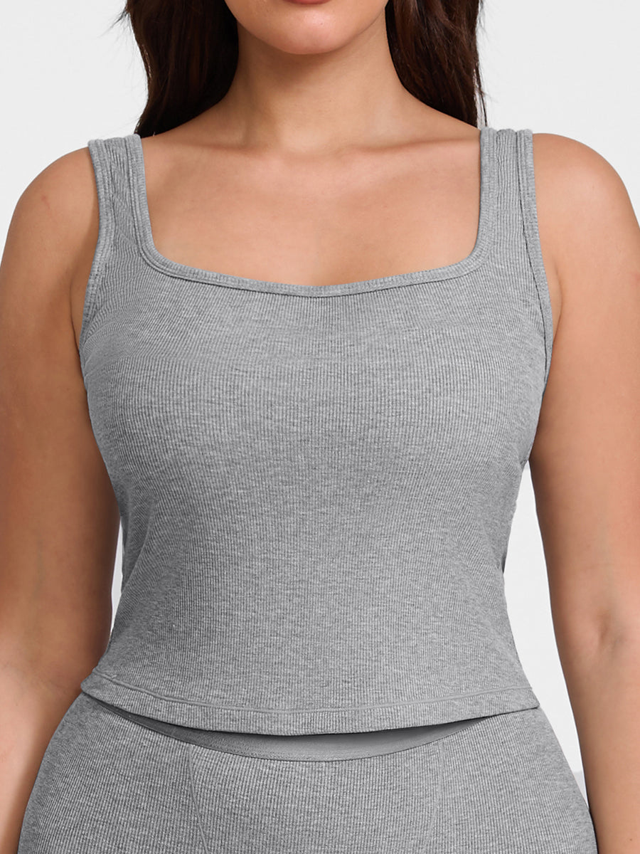 True Comfort Luxe Lounge Top in grey – front view