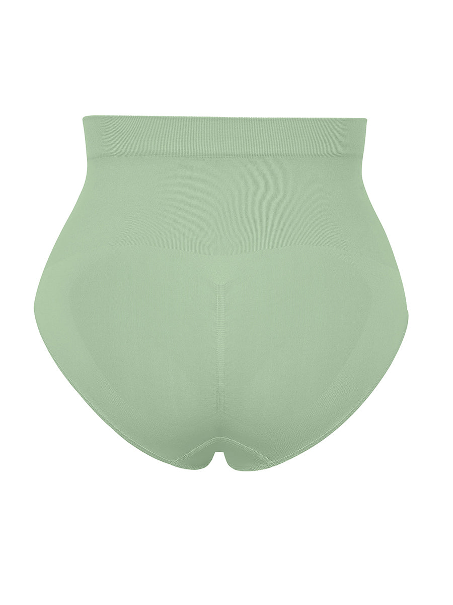 High Waisted Classic Shaping Panties in green – back of the product on a plain background