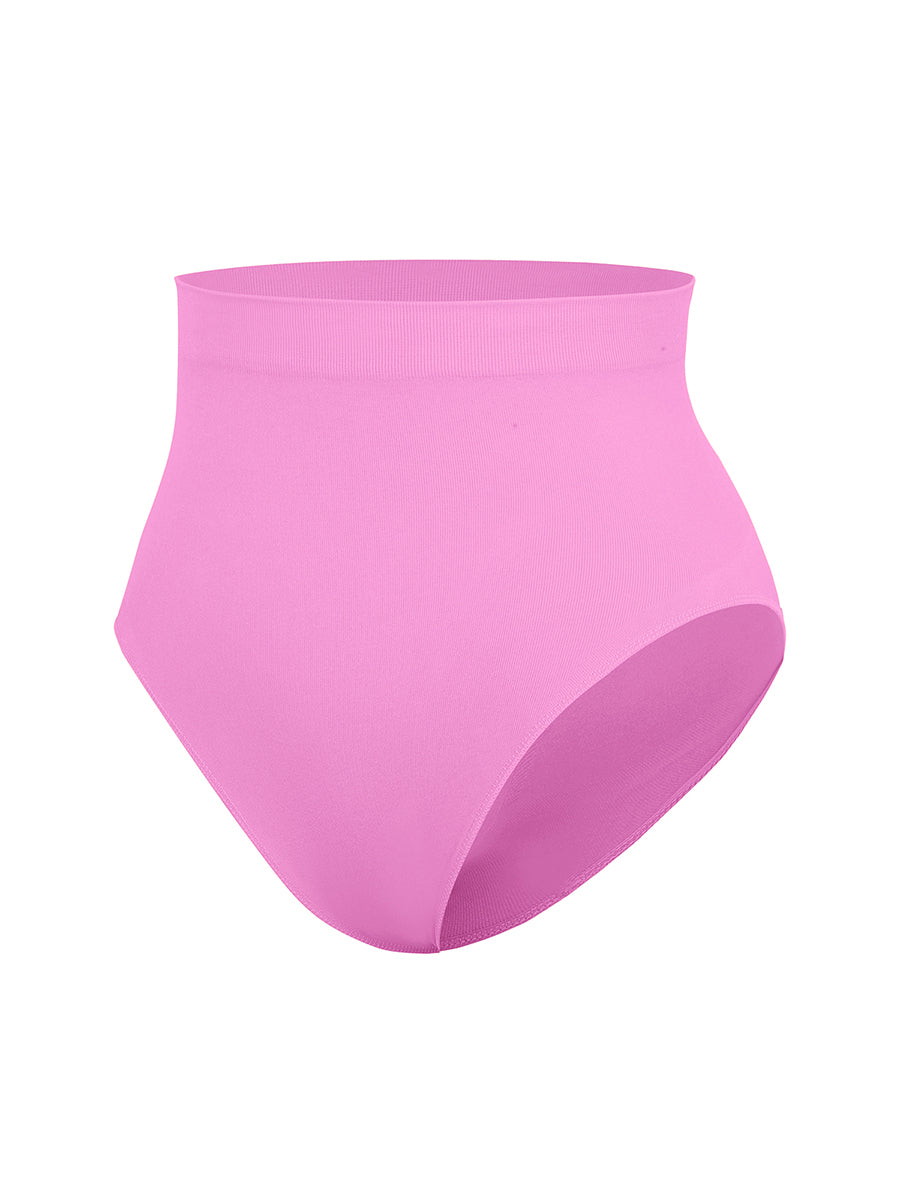 High Waisted Classic Shaping Panties in pink – product shot on a plain background (2)
