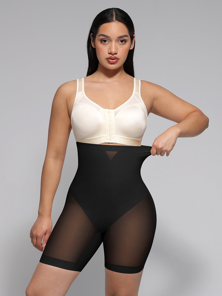Power Silhouette Shaping Shorts in black – alternate front view