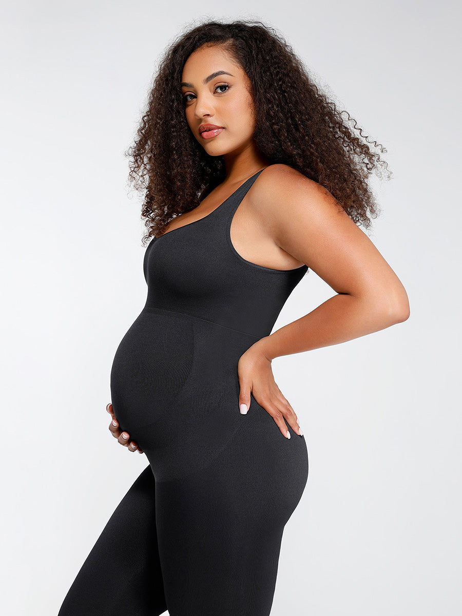 AllDay Support Maternity Jumpsuit in black – side view