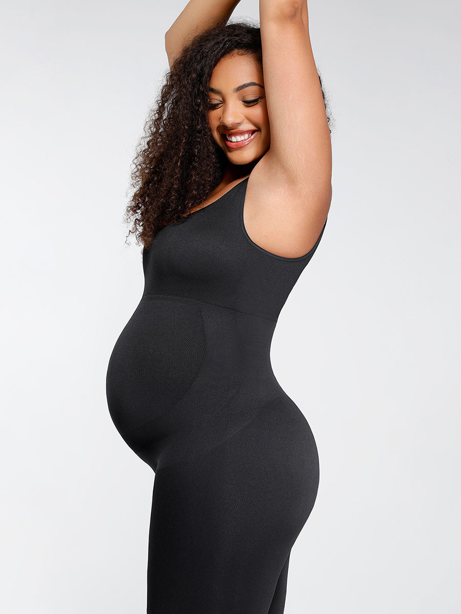 AllDay Support Maternity Jumpsuit in black – alternate side view