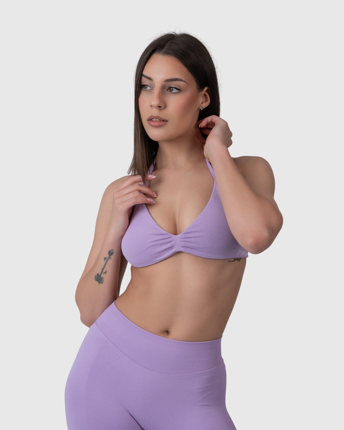 Form Backless Bra in lavender – three-quarter view