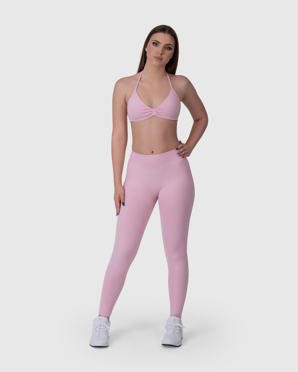 Form Sculpting Leggings in pink – full-length front view