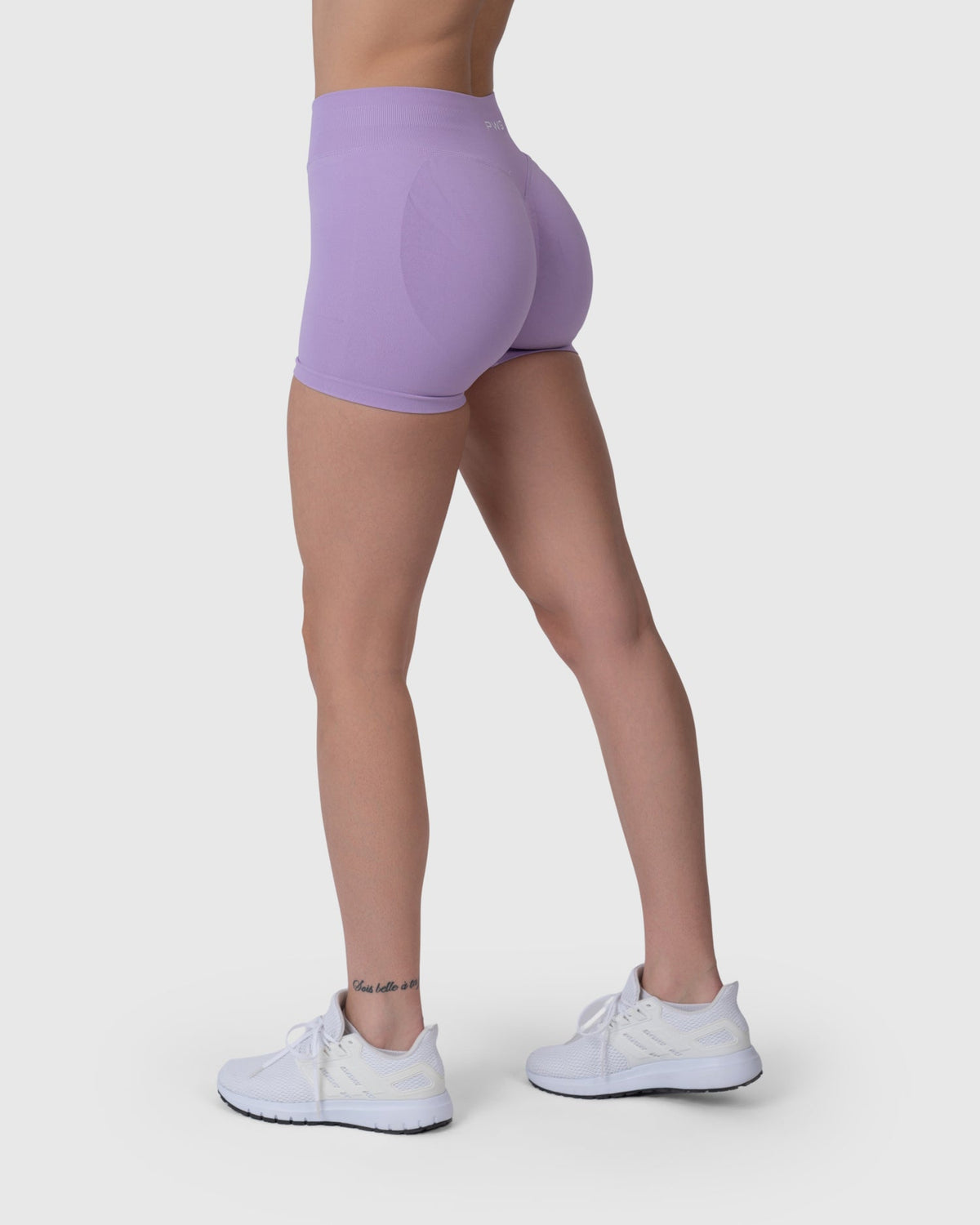 Form Sculpting Shorts in lavender – back view