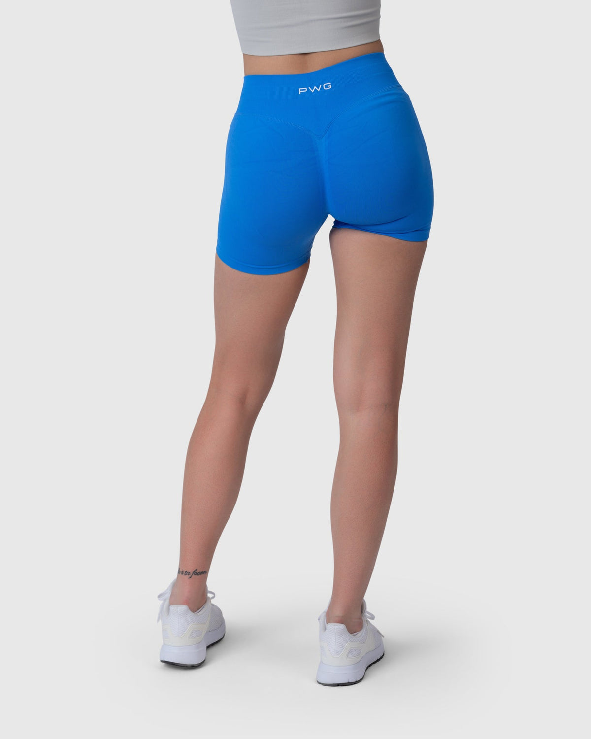 Form Sculpting Shorts in electric blue – side view