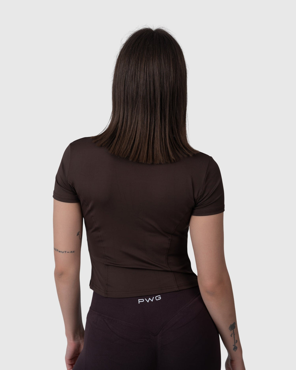 Motion Sculpt Jacket in mocha – back view