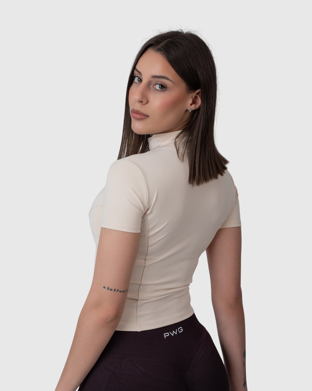 Motion Sculpt Jacket in cream – alternate side view