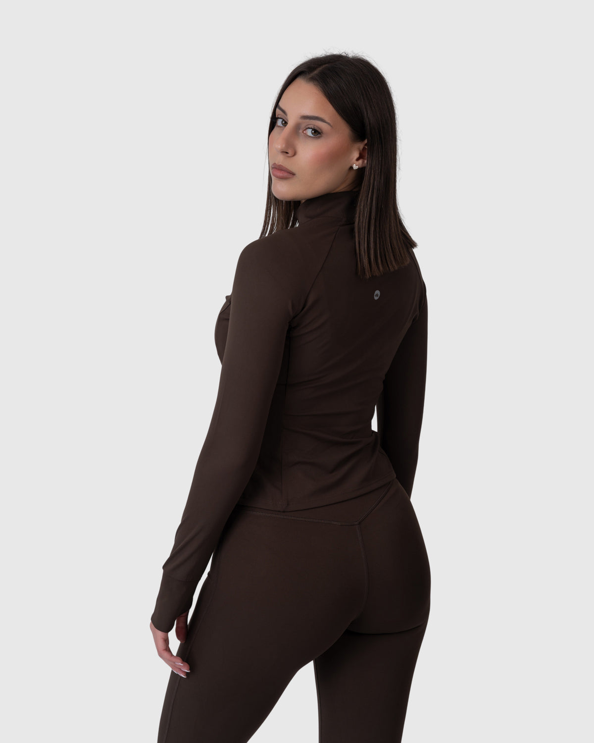 Align Soft Sculpt Jacket in espresso – back three-quarter view