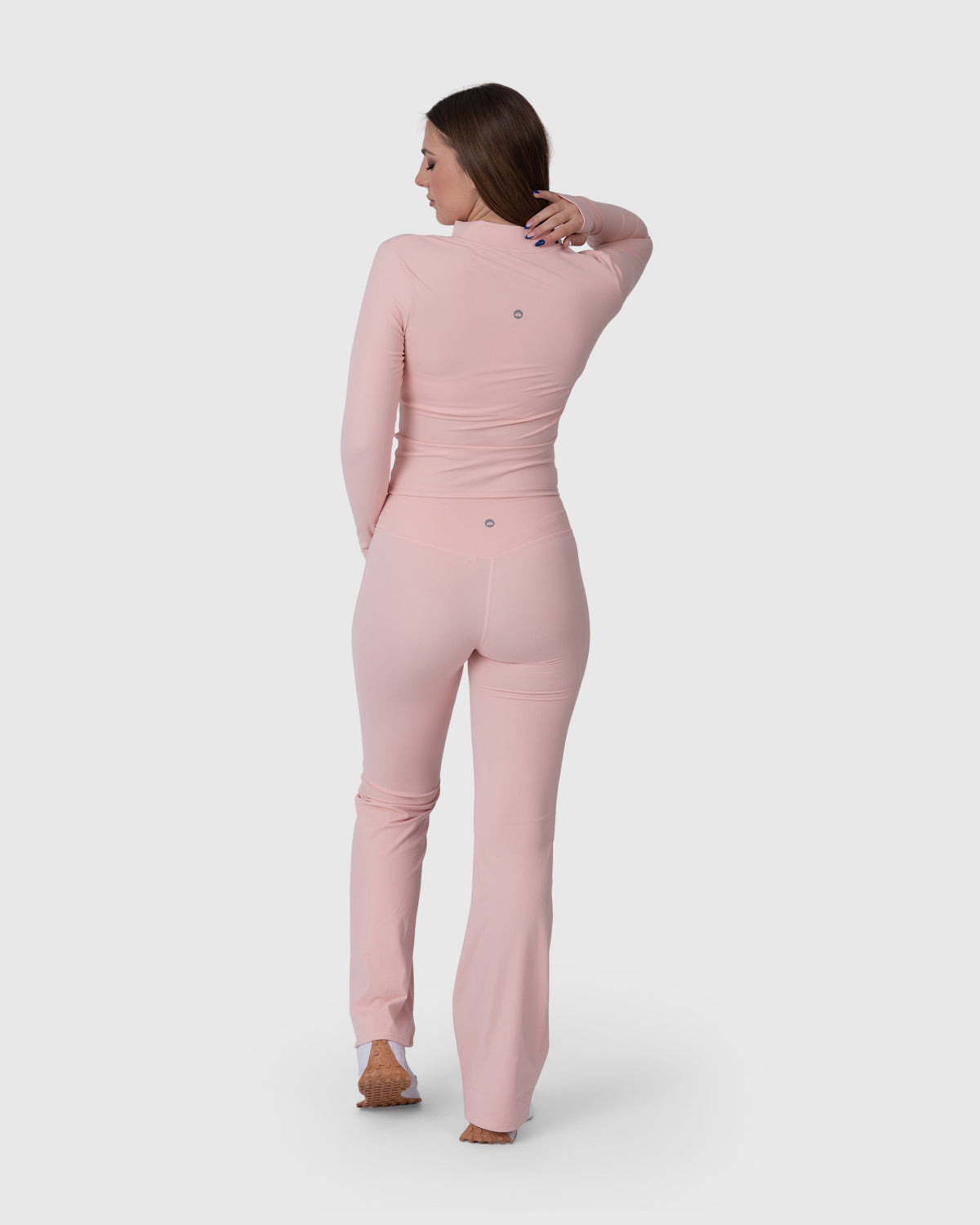 Align Soft Flared Leggings in rose – full-length back view