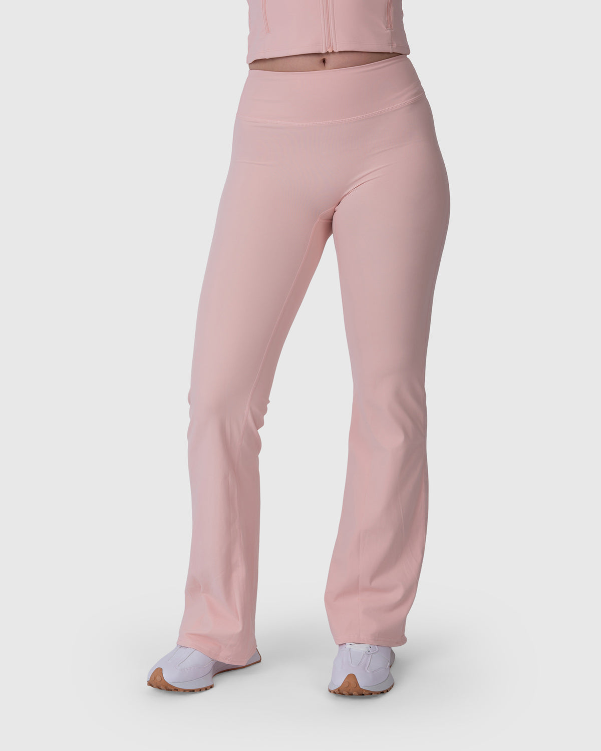 Shop Lily Align Soft Flared Leggings in rose, high-waisted flared leggings – front view