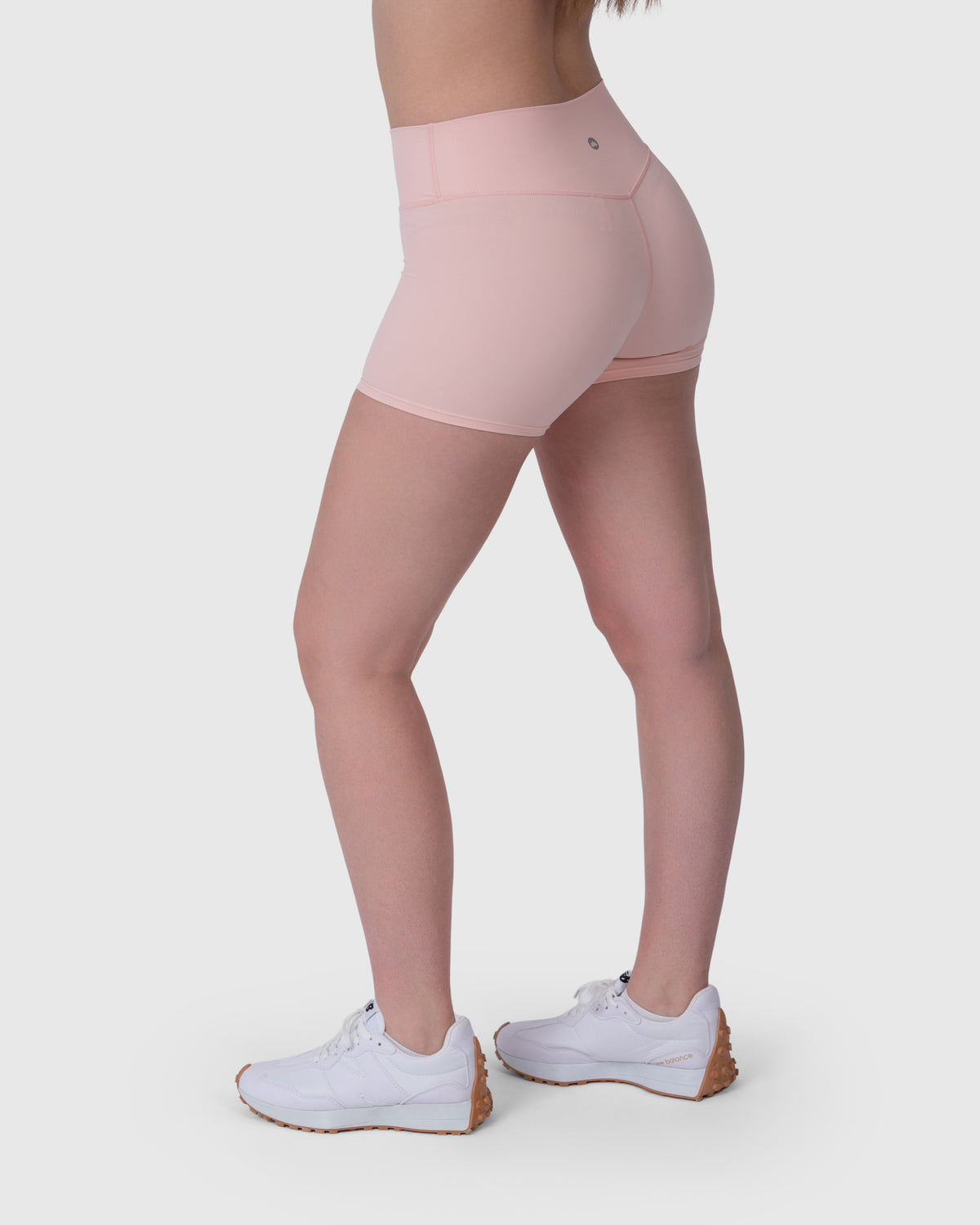 Align Soft Shorts in pink – back three-quarter view