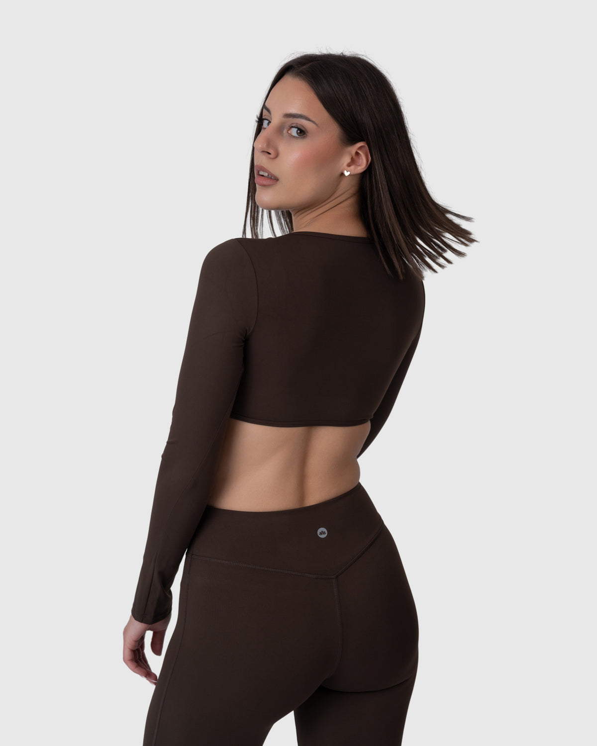 Align Soft Long Sleeve Top in espresso – back view