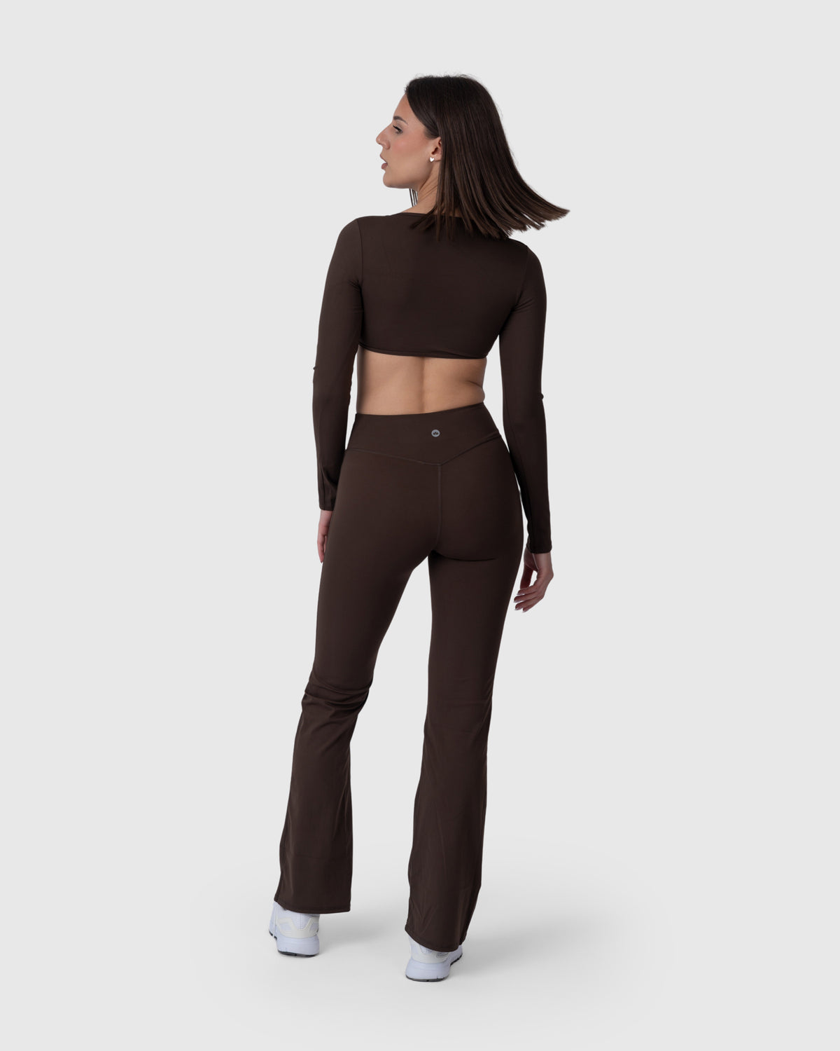 Align Soft Flared Leggings in espresso – full-length back view