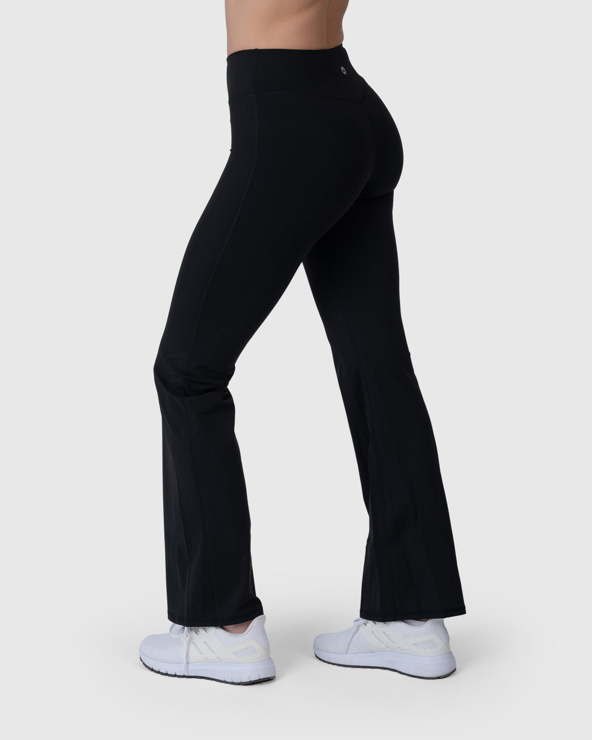 Align Soft Flared Leggings in black – back three-quarter view