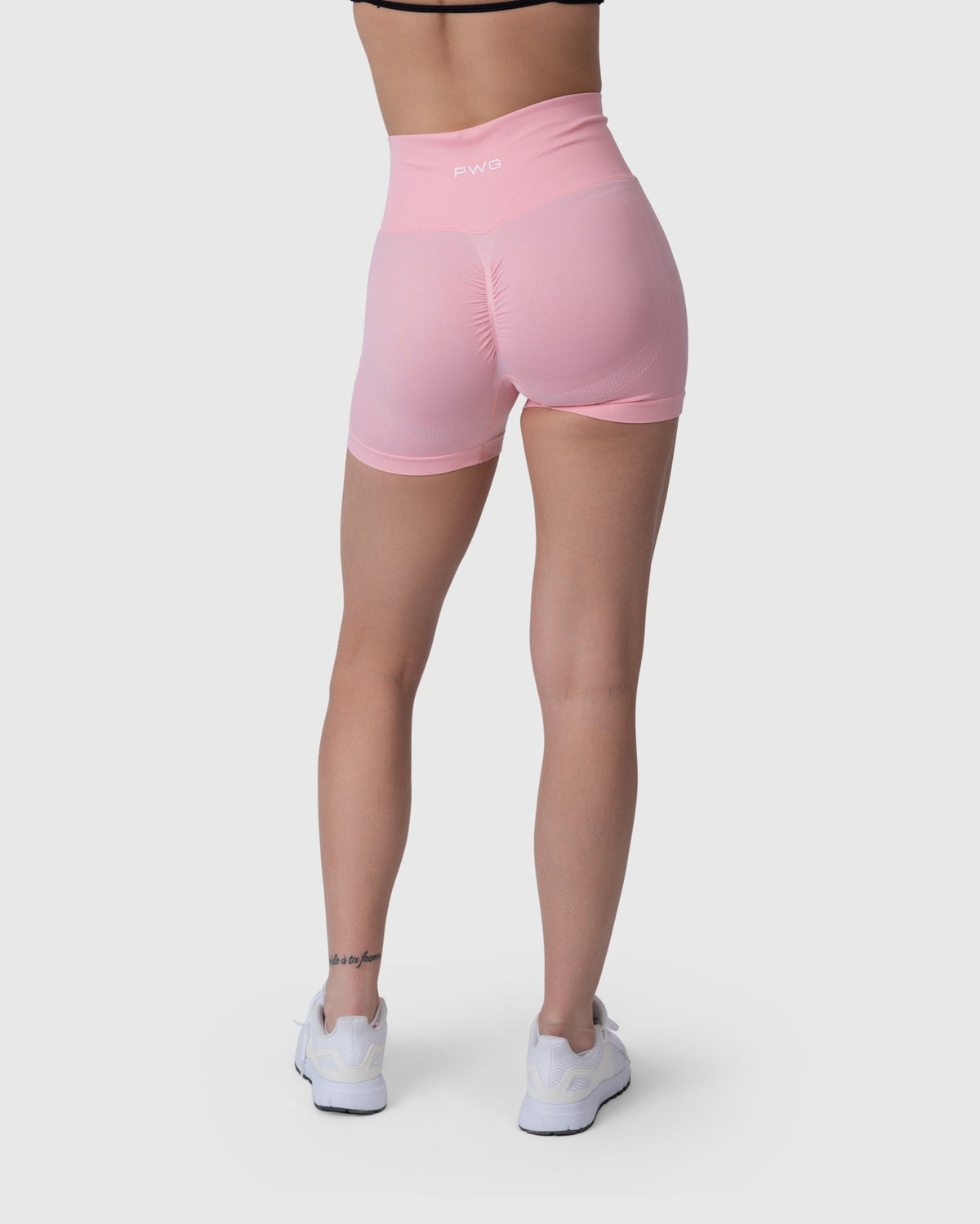 Motion Sculpt Shorts in blush pink – alternate side view