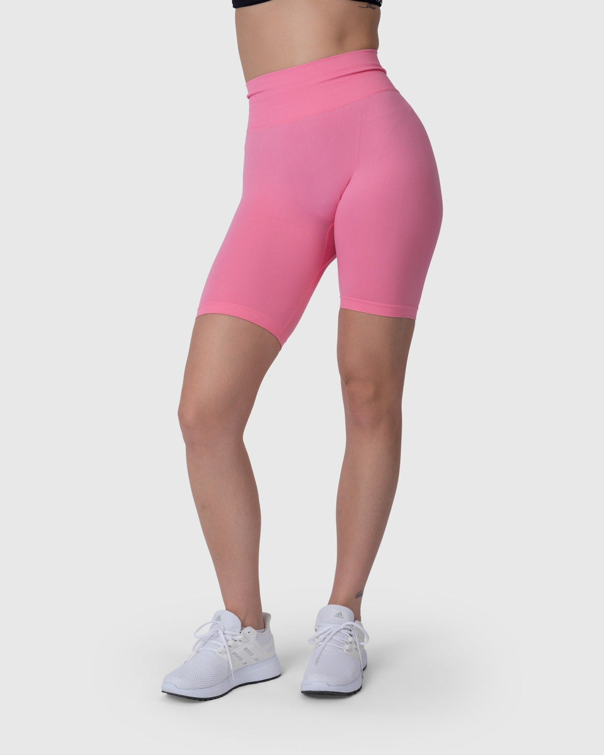 Velocity Sculpt Biker Shorts in bubblegum pink – front view