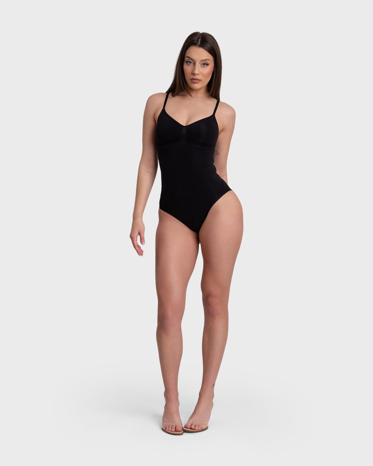 Ultimate Sculpt Bodysuit in black – full-length front view