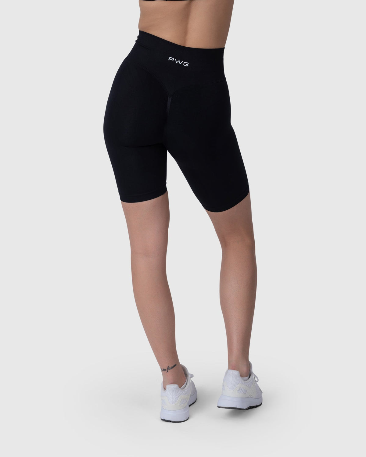 Velocity Sculpt Biker Shorts in black – back view