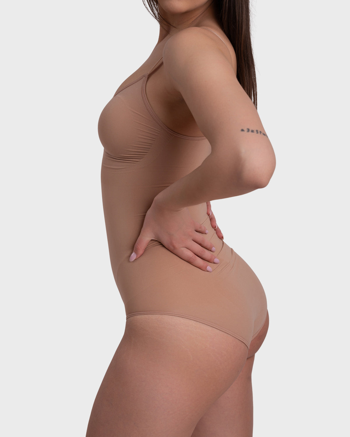 Ultimate Sculpt Bodysuit in nude – side view