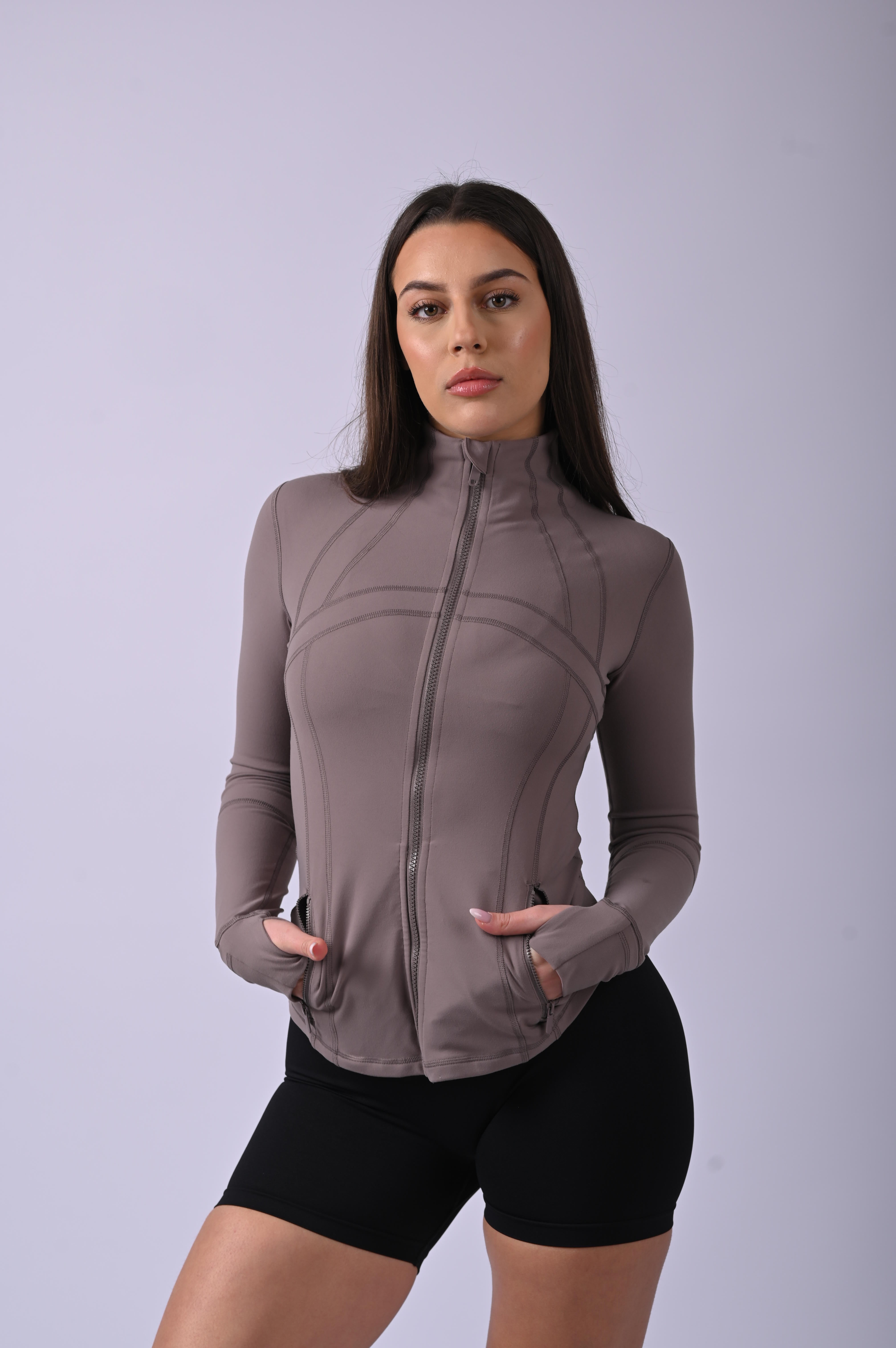 Form Long Sleeve Zip Jacket - Grey