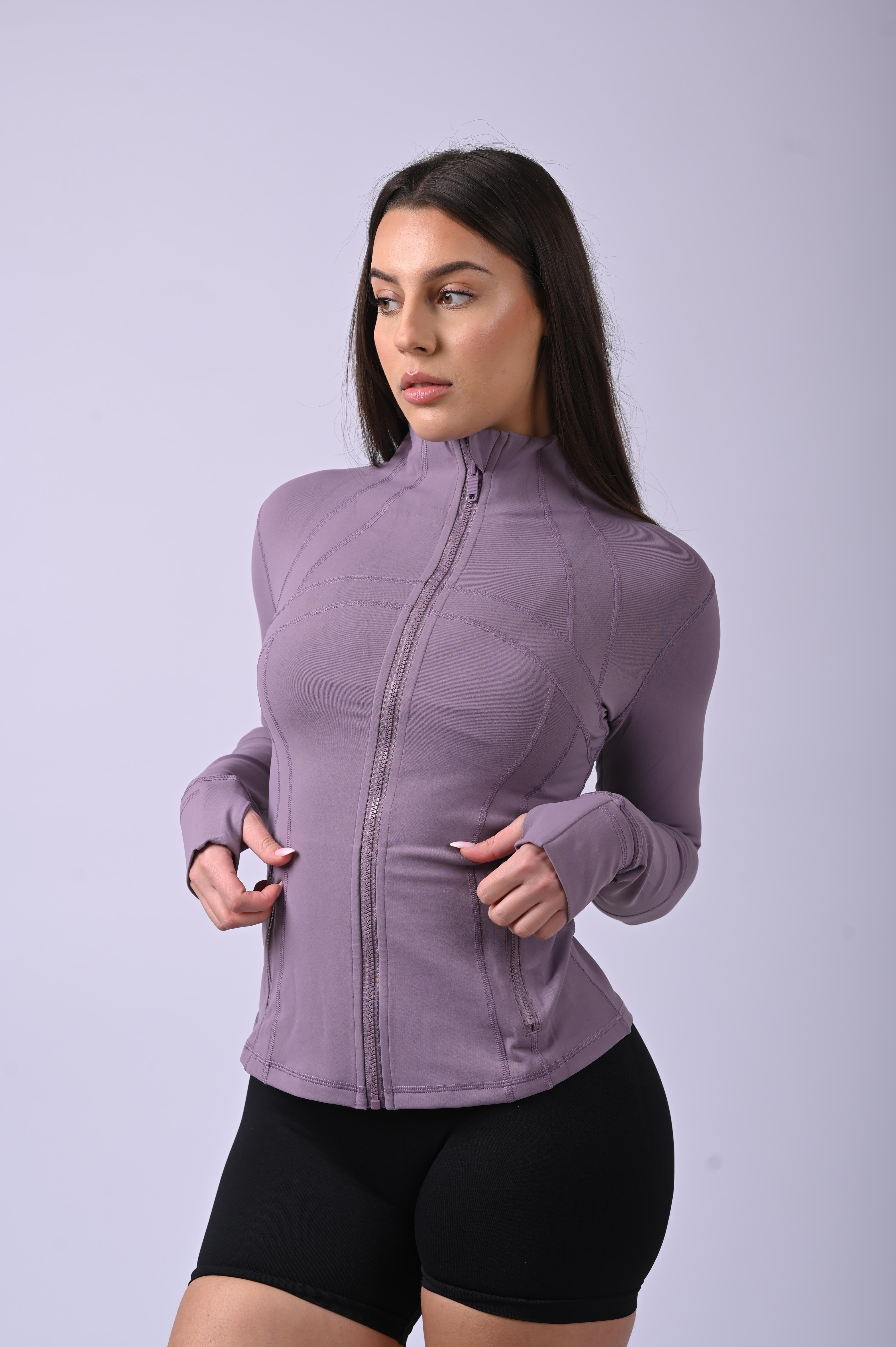 Form Long Sleeve Zip Jacket - Purple