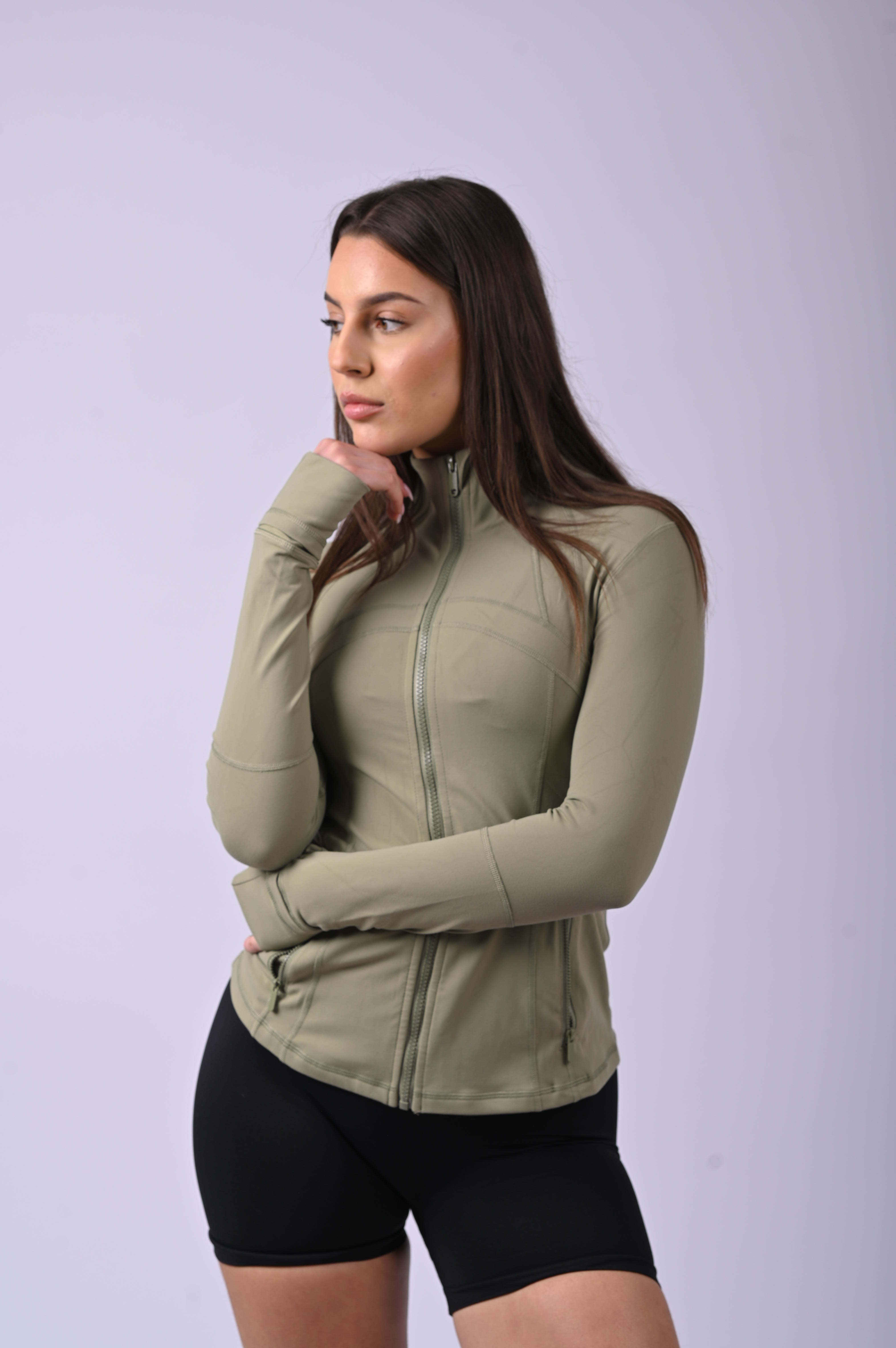 Form Long Sleeve Zip Jacket - Green