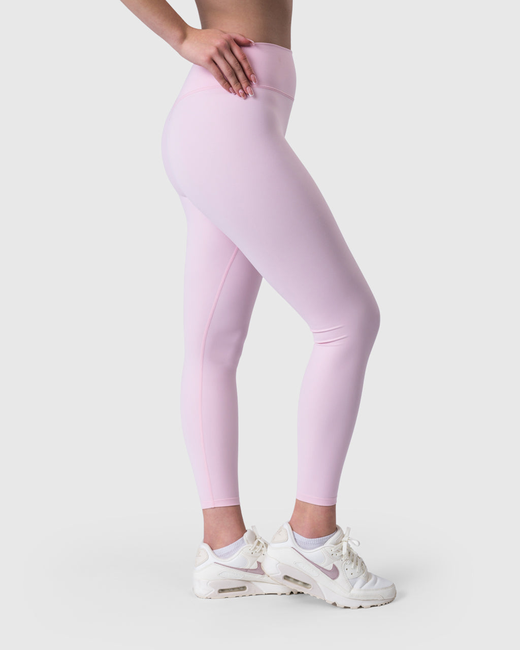 Core Leggings in baby pink – side view