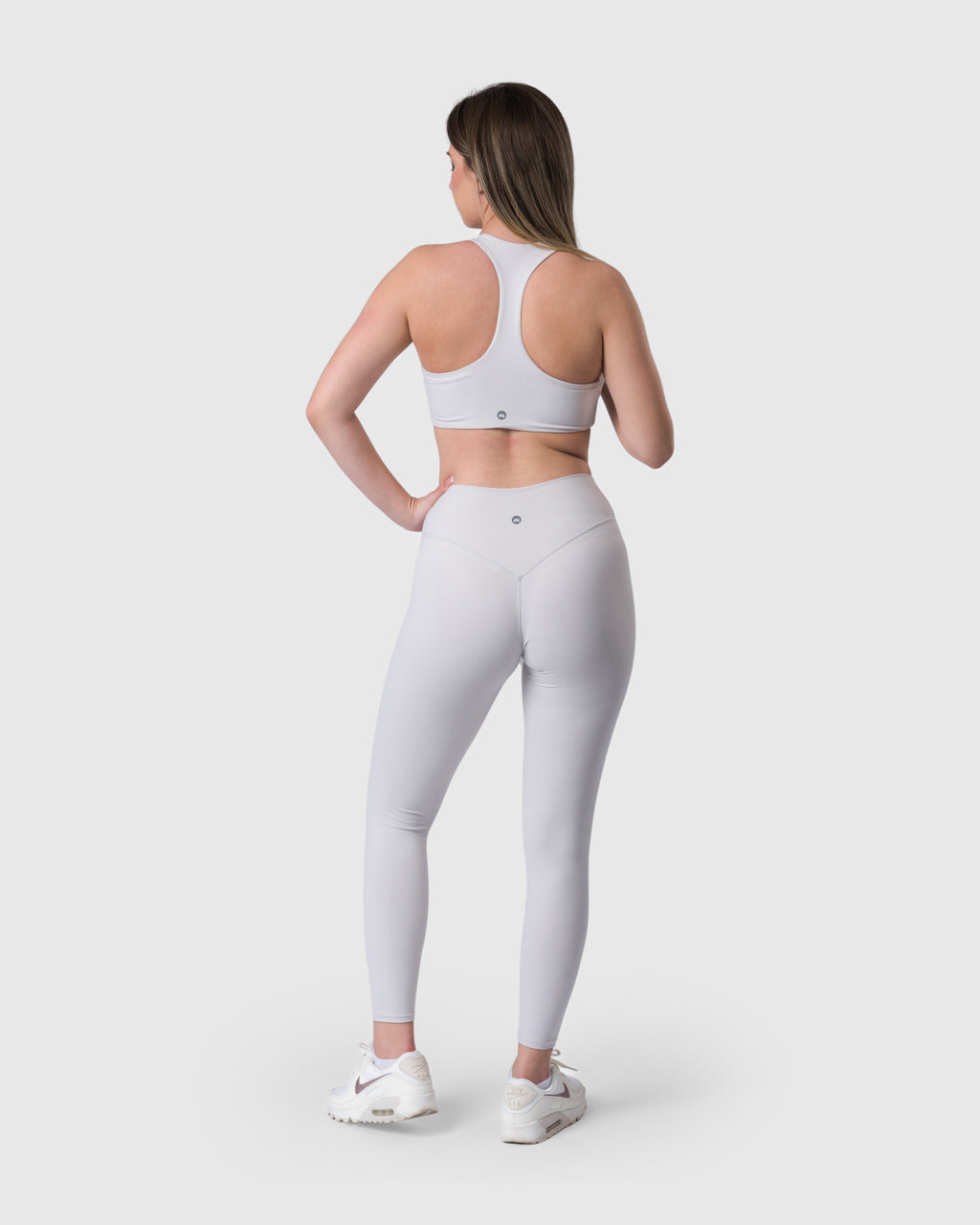 Core Sports Bra in ivory – full-length back view