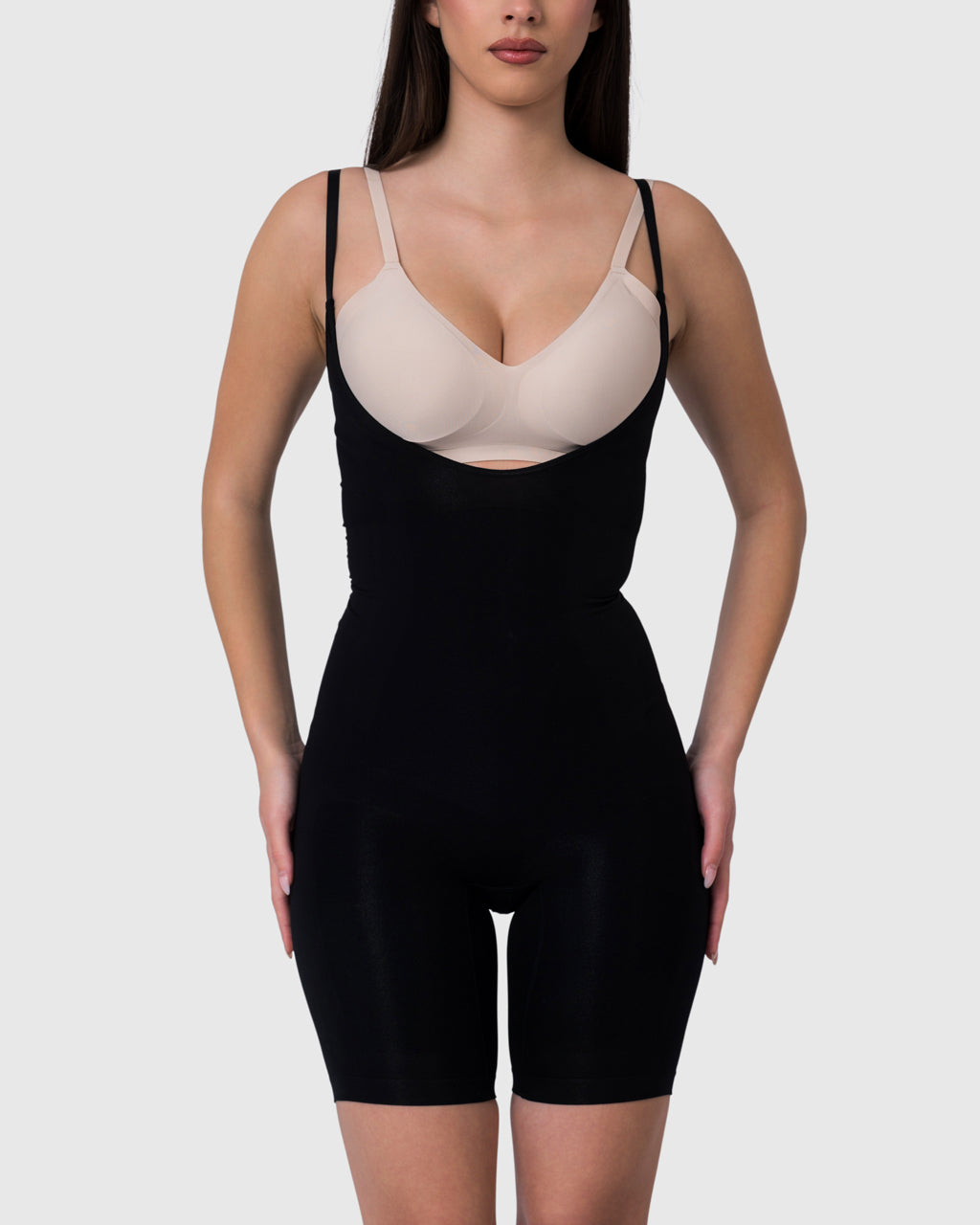 Ultimate Sculpt Invisible Body Shaper in black – alternate front view